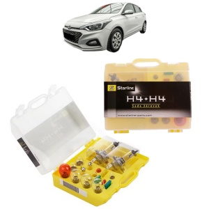 Kit trusa Set becuri H4 compatibila cu HYUNDAI i20 II Hatchback Van (GB, IB) din 2015-2021, bec far, semnalizare , pozitie, iluminare numar, frana, plafoniera, stop frana