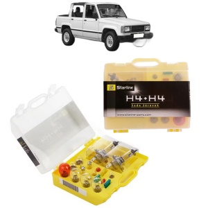 Kit trusa Set becuri H4 compatibila cu ISUZU TROOPER I Open Off-Road Vehicle (UBS) din 1984-1991, bec far, semnalizare , pozitie, iluminare numar, frana, plafoniera, stop frana