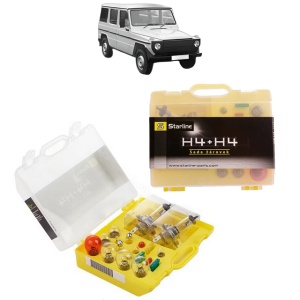 Kit trusa Set becuri H4 compatibila cu MERCEDES-BENZ G-CLASS (W460) din 1979-1993, bec far, semnalizare , pozitie, iluminare numar, frana, plafoniera, stop frana
