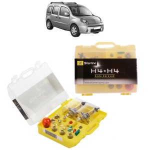 Kit trusa Set becuri H4 compatibila cu RENAULT KANGOO / GRAND KANGOO II (KW0/1_) din 2008-2019, bec far, semnalizare , pozitie, iluminare numar, frana, plafoniera, stop frana
