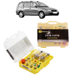 Kit trusa Set becuri H4 compatibila cu Volkswagen POLO Variant (6V5) din 1997-2001, bec far, semnalizare , pozitie, iluminare numar, frana, plafoniera, stop frana