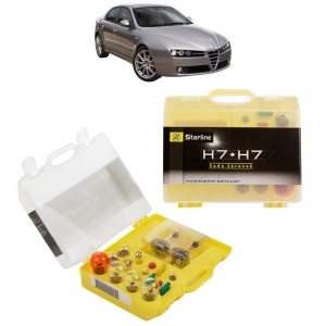 Kit trusa Set becuri H7 compatibila cu ALFA ROMEO 159 (939_) din 2005-2012, bec far, semnalizare , pozitie, iluminare numar, frana, plafoniera, stop frana