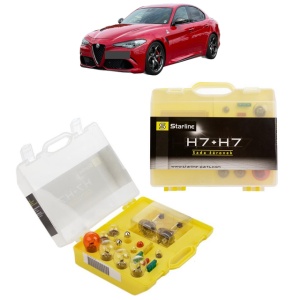 Kit trusa Set becuri H7 compatibila cu ALFA ROMEO GIULIA (952_) din 2015-2022, bec far, semnalizare , pozitie, iluminare numar, frana, plafoniera, stop frana