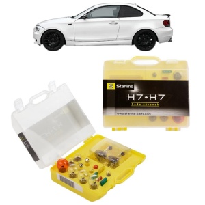 Kit trusa Set becuri H7 compatibila cu BMW 1 Coupe (E82) din 2007-2013, bec far, semnalizare , pozitie, iluminare numar, frana, plafoniera, stop frana