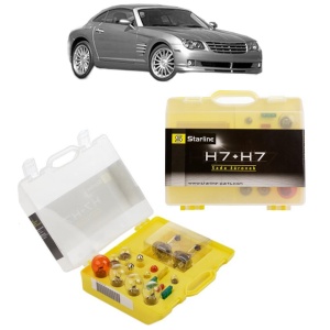 Kit trusa Set becuri H7 compatibila cu CHRYSLER CROSSFIRE din 2003-2008, bec far, semnalizare , pozitie, iluminare numar, frana, plafoniera, stop frana
