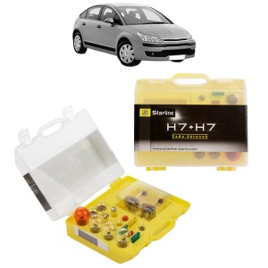 Kit trusa Set becuri H7 compatibila cu CITROEN C4 I (LC_) din 2004-2011, bec far, semnalizare , pozitie, iluminare numar, frana, plafoniera, stop frana