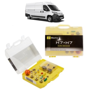 Kit trusa Set becuri H7 compatibila cu CITROEN JUMPER III Platform/Chassis din 2006-2020, bec far, semnalizare , pozitie, iluminare numar, frana, plafoniera, stop frana