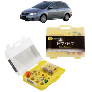 Kit trusa Set becuri H7 compatibila cu FIAT CROMA Estate Van (194_) din 2006-2011, bec far, semnalizare , pozitie, iluminare numar, frana, plafoniera, stop frana
