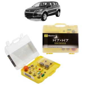 Kit trusa Set becuri H7 compatibila cu FORD KUGA II VAN din 2014-2019, bec far, semnalizare , pozitie, iluminare numar, frana, plafoniera, stop frana