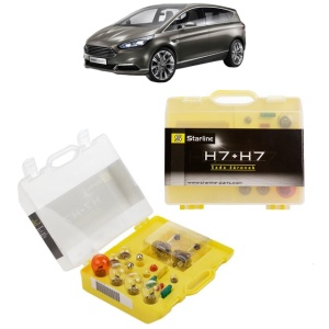 Kit trusa Set becuri H7 compatibila cu FORD S-MAX (CJ, WA6) din 2015-2021, bec far, semnalizare , pozitie, iluminare numar, frana, plafoniera, stop frana