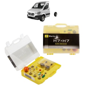 Kit trusa Set becuri H7 compatibila cu HYUNDAI H350 Platform/Chassis din 2015, bec far, semnalizare , pozitie, iluminare numar, frana, plafoniera, stop frana