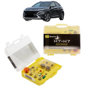 Kit trusa Set becuri H7 compatibila cu HYUNDAI KONA SUV Van (OS, OSE, OSI) din 2017-2019, bec far, semnalizare , pozitie, iluminare numar, frana, plafoniera, stop frana