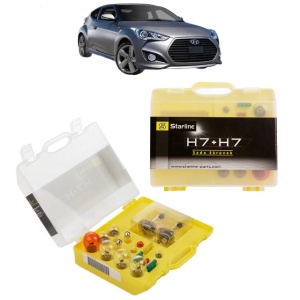 Kit trusa Set becuri H7 compatibila cu HYUNDAI VELOSTER (FS) din 2011-2017, bec far, semnalizare , pozitie, iluminare numar, frana, plafoniera, stop frana