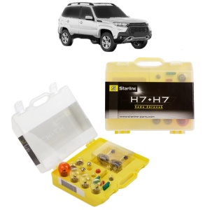 Kit trusa Set becuri H7 compatibila cu LADA NIVA TRAVEL Closed Off-Road Vehicle (21230) din 2021, bec far, semnalizare , pozitie, iluminare numar, frana, plafoniera, stop frana