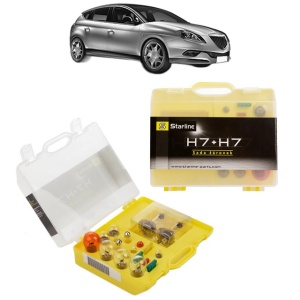 Kit trusa Set becuri H7 compatibila cu LANCIA DELTA III (844_) din 2008-2014, bec far, semnalizare , pozitie, iluminare numar, frana, plafoniera, stop frana