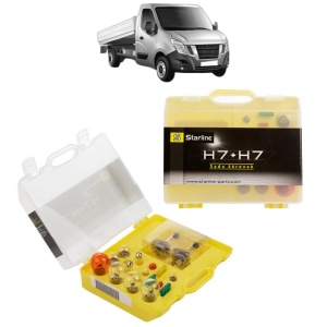 Kit trusa Set becuri H7 compatibila cu NISSAN NV400 Platform/Chassis (X62, X62B) din 2011-2020, bec far, semnalizare , pozitie, iluminare numar, frana, plafoniera, stop frana