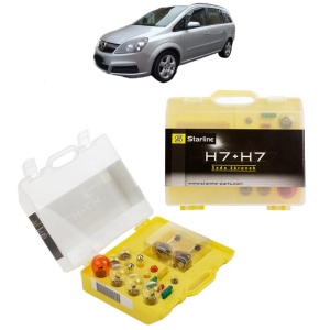 Kit trusa Set becuri H7 compatibila cu OPEL ZAFIRA B Box Body/MPV (A05) din 2005-2015, bec far, semnalizare , pozitie, iluminare numar, frana, plafoniera, stop frana