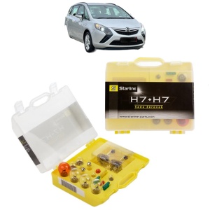 Kit trusa Set becuri H7 compatibila cu OPEL ZAFIRA TOURER C VAN (P12) din 2012-2014, bec far, semnalizare , pozitie, iluminare numar, frana, plafoniera, stop frana