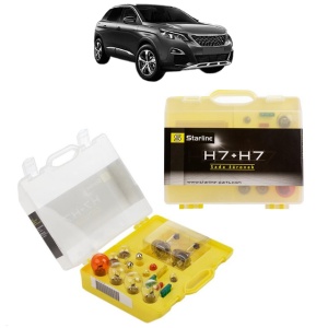 Kit trusa Set becuri H7 compatibila cu PEUGEOT 3008 Van (MR_, MC_, MJ_) din 2016-2018, bec far, semnalizare , pozitie, iluminare numar, frana, plafoniera, stop frana