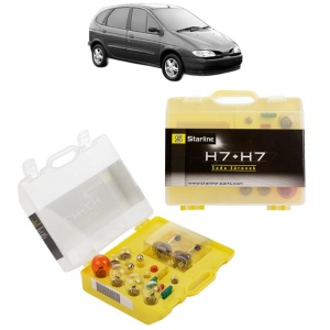 Kit trusa Set becuri H7 compatibila cu RENAULT MEGANE Scénic VAN (JA0/1_) din 1997-1999, bec far, semnalizare , pozitie, iluminare numar, frana, plafoniera, stop frana