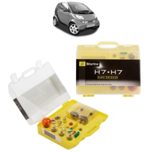 Kit trusa Set becuri H7 compatibila cu SMART CITY-COUPE (450) din 1998-2004, bec far, semnalizare , pozitie, iluminare numar, frana, plafoniera, stop frana
