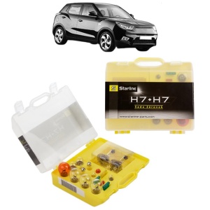 Kit trusa Set becuri H7 compatibila cu SSANGYONG TIVOLI din 2015-2022, bec far, semnalizare , pozitie, iluminare numar, frana, plafoniera, stop frana - Img 1
