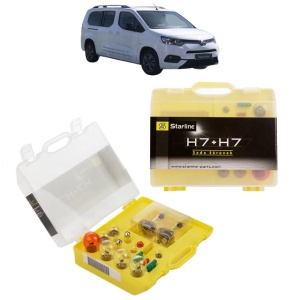 Kit trusa Set becuri H7 compatibila cu TOYOTA PROACE CITY Box Body/MPV (BPZ_) din 2019-2024, bec far, semnalizare , pozitie, iluminare numar, frana, plafoniera, stop frana