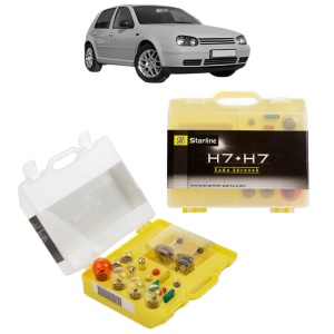 Kit trusa Set becuri H7 compatibila cu Volkswagen GOLF IV (9B3) din 2008-2014, bec far, semnalizare , pozitie, iluminare numar, frana, plafoniera, stop frana
