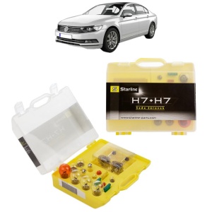 Kit trusa Set becuri H7 compatibila cu Volkswagen PASSAT B8 (3G2, CB2) din 2014-2024, bec far, semnalizare , pozitie, iluminare numar, frana, plafoniera, stop frana