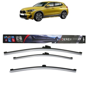 Set 3 stergatoare BMW X2 (F39) din 2017-2023, Derby, din cauciuc siliconat rezistent