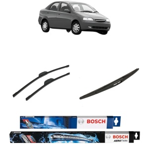 Set 3 stergatoare CHEVROLET AVEO / KALOS Saloon (T200) din 2003-2008, Bosch Aerotwin Retrofit, din cauciuc siliconat rezistent