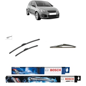 Set 3 stergatoare CITROEN C2 (JM_) din 2003-2012, Bosch Aerotwin Retrofit, din cauciuc siliconat rezistent
