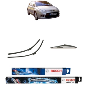 Set 3 stergatoare CITROEN C4 II (NC_) din 2009-2018, Bosch Aerotwin, din cauciuc siliconat rezistent