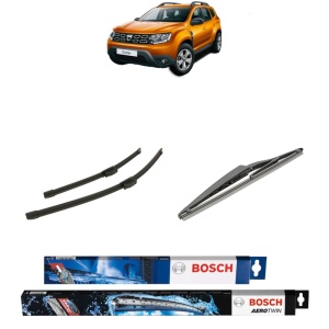 Set 3 stergatoare DACIA DUSTER SUV Van din 2011-2018, Bosch Aerotwin, din cauciuc siliconat rezistent