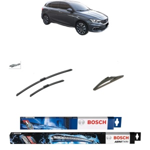 Set 3 stergatoare FIAT TIPO Hatchback (356_, 357_) din 2016-2022, Bosch Aerotwin, din cauciuc siliconat rezistent