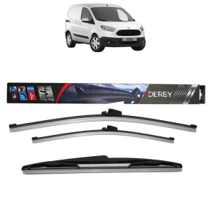 Set 3 stergatoare FORD TRANSIT COURIER B460 Box Body/MPV din 2014-2023, Derby, din cauciuc siliconat rezistent