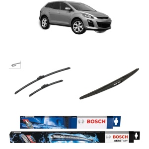 Set 3 stergatoare MAZDA CX-7 (ER) din 2006-2014, Bosch Aerotwin Retrofit, din cauciuc siliconat rezistent