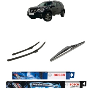 Set 3 stergatoare NISSAN TERRANO (D10) din 2014-2015, Bosch Aerotwin, din cauciuc siliconat rezistent