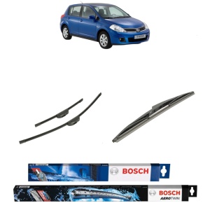 Set 3 stergatoare NISSAN TIIDA Hatchback (C11) din 2004-2013, Bosch Aerotwin Retrofit, din cauciuc siliconat rezistent