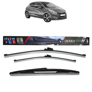 Set 3 stergatoare PEUGEOT 208 I (CA_, CC_) din 2012-2019, Derby, din cauciuc siliconat rezistent - Img 1