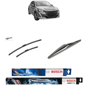 Set 3 stergatoare PEUGEOT 208 II (UB_, UP_, UW_, UJ_) din 2019-2023, Bosch Aerotwin, din cauciuc siliconat rezistent