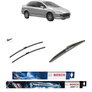 Set 3 stergatoare PEUGEOT 307 Saloon din 2006-2012, Bosch Aerotwin, din cauciuc siliconat rezistent