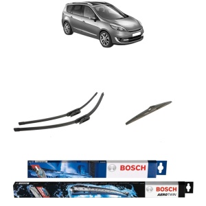Set 3 stergatoare RENAULT GRAND SCENIC III (JZ0/1_) din 2009-2016, Bosch Aerotwin, din cauciuc siliconat rezistent