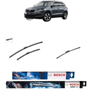 Set 3 stergatoare SKODA KAROQ (NU7, ND7) din 2017-2020, Bosch Aerotwin, din cauciuc siliconat rezistent