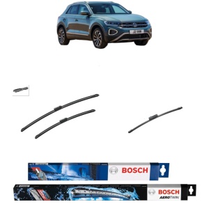 Set 3 stergatoare VOLKSWAGEN T-ROC (A11, D11) din 2017-2021, Bosch Aerotwin, din cauciuc siliconat rezistent