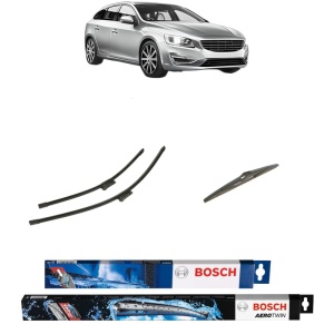 Set 3 stergatoare VOLVO V60 I Estate Van (155) din 2013-2015, Bosch Aerotwin, din cauciuc siliconat rezistent