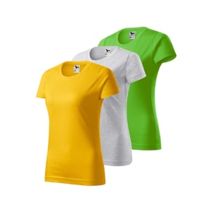 Set 3 tricouri dama multicolor clasic, galben, gri deschis, verde mar 134 - Img 2