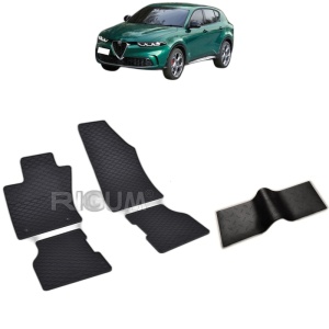 Set 5 covorase auto ALFA ROMEO TONALE PHEV Q4 din 11.2022 - 2026, cu covoras tunel median, Caroserie SUV