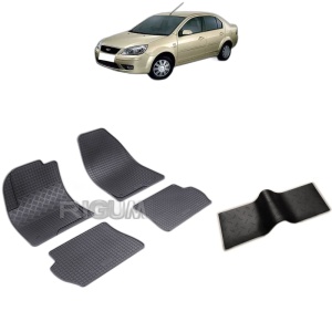 Set 5 covorase auto FORD FIESTA V FABRICATIE 2002 - 09.2008, cu covoras tunel median, Caroserie SEDAN