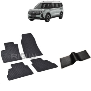 Set 5 covorase auto FORD TOURNEO COURIER II FABRICATIE 10.2023 - 2026, cu covoras tunel median, Caroserie VAN, 5 LOCURI